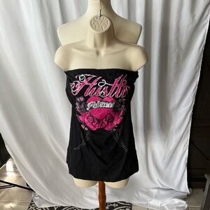 ⸻

🖤 Hustler “His Her Princess” Cutout Tube Top & Panty Set – Size Large